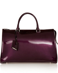 Пурпурная кожаная большая сумка от Jil Sander