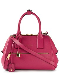 Пурпурная кожаная большая сумка от Marc Jacobs