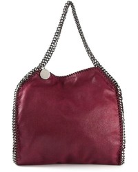 Пурпурная кожаная большая сумка от Stella McCartney
