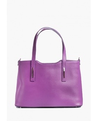 Пурпурная кожаная большая сумка от Suffle