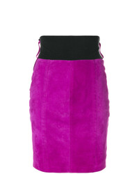 Пурпурная кожаная мини-юбка от Gianfranco Ferre Vintage