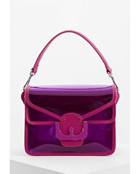 Пурпурная кожаная сумка через плечо от Coccinelle
