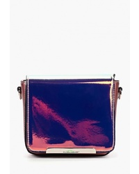 Пурпурная кожаная сумка через плечо от David Jones