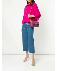 Пурпурная кожаная сумка через плечо от Dolce & Gabbana