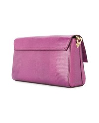 Пурпурная кожаная сумка через плечо от Dolce & Gabbana