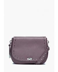 Пурпурная кожаная сумка через плечо от Eleganzza