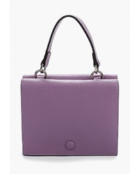 Пурпурная кожаная сумка через плечо от Fabretti