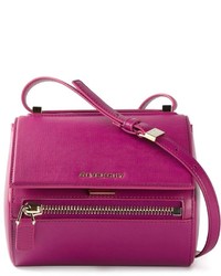 Пурпурная кожаная сумка через плечо от Givenchy