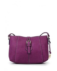 Пурпурная кожаная сумка через плечо от Jane Shilton