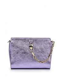 Пурпурная кожаная сумка через плечо от Just Cavalli