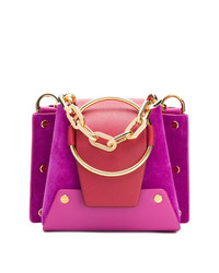 Пурпурная кожаная сумка через плечо от Yuzefi