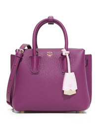 Женская пурпурная кожаная сумка от MCM