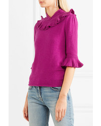Женская пурпурная кофта с коротким рукавом от Co