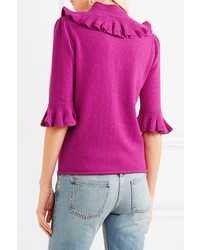 Женская пурпурная кофта с коротким рукавом от Co