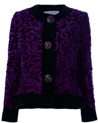 Женская пурпурная куртка с вышивкой от Givenchy