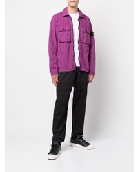 Пурпурная куртка харрингтон от Stone Island