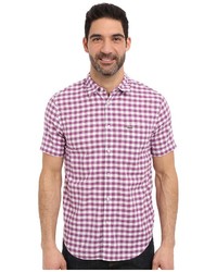 Пурпурная рубашка с коротким рукавом