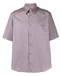 Мужская пурпурная рубашка с коротким рукавом от Acne Studios
