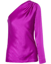 Пурпурная сатиновая блузка от Cushnie et Ochs
