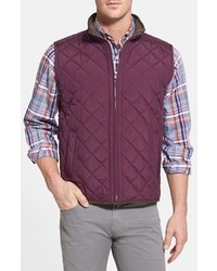 Пурпурная стеганая куртка без рукавов