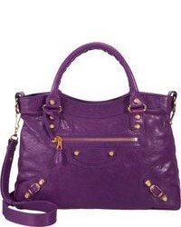 Пурпурная сумка-саквояж