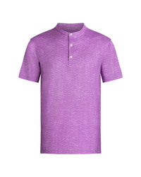 Пурпурная футболка на пуговицах