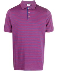 Мужская пурпурная футболка-поло в горизонтальную полоску от Aspesi