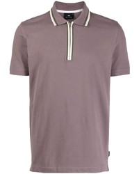 Мужская пурпурная футболка-поло в горизонтальную полоску от PS Paul Smith