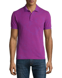Пурпурная футболка-поло с "огурцами"