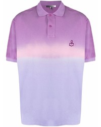 Мужская пурпурная футболка-поло с принтом тай-дай от Isabel Marant