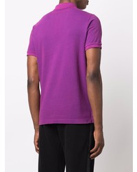 Мужская пурпурная футболка-поло от Stone Island