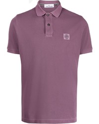 Мужская пурпурная футболка-поло от Stone Island