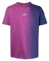 Мужская пурпурная футболка с круглым вырезом с принтом тай-дай от Parajumpers