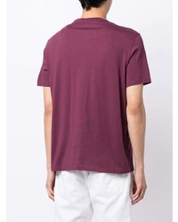 Мужская пурпурная футболка с круглым вырезом с принтом от Armani Exchange