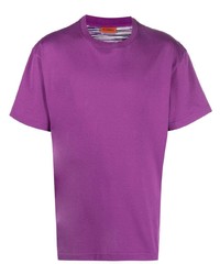 Мужская пурпурная футболка с круглым вырезом с принтом от Missoni