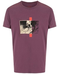 Мужская пурпурная футболка с круглым вырезом с принтом от OSKLEN