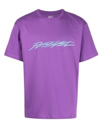 Мужская пурпурная футболка с круглым вырезом с принтом от PACCBET