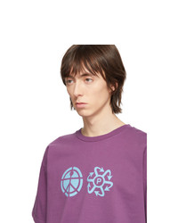 Мужская пурпурная футболка с круглым вырезом с принтом от Rassvet