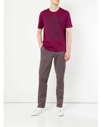 Мужская пурпурная футболка с круглым вырезом с принтом от D'urban