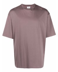 Мужская пурпурная футболка с круглым вырезом от Acne Studios
