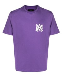 Мужская пурпурная футболка с круглым вырезом от Amiri