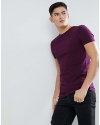 Мужская пурпурная футболка с круглым вырезом от Asos