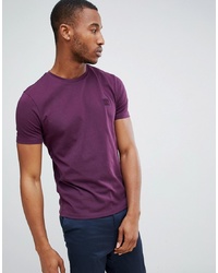 Мужская пурпурная футболка с круглым вырезом от BOSS