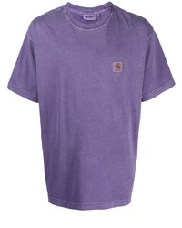 Мужская пурпурная футболка с круглым вырезом от Carhartt WIP