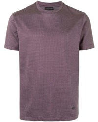 Мужская пурпурная футболка с круглым вырезом от Emporio Armani