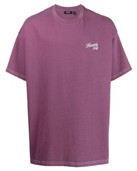 Мужская пурпурная футболка с круглым вырезом от FIVE CM