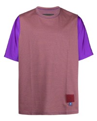 Мужская пурпурная футболка с круглым вырезом от Fumito Ganryu