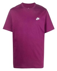 Мужская пурпурная футболка с круглым вырезом от Nike