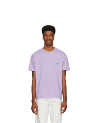 Мужская пурпурная футболка с круглым вырезом от Polo Ralph Lauren