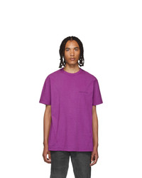 Мужская пурпурная футболка с круглым вырезом от Robert Geller